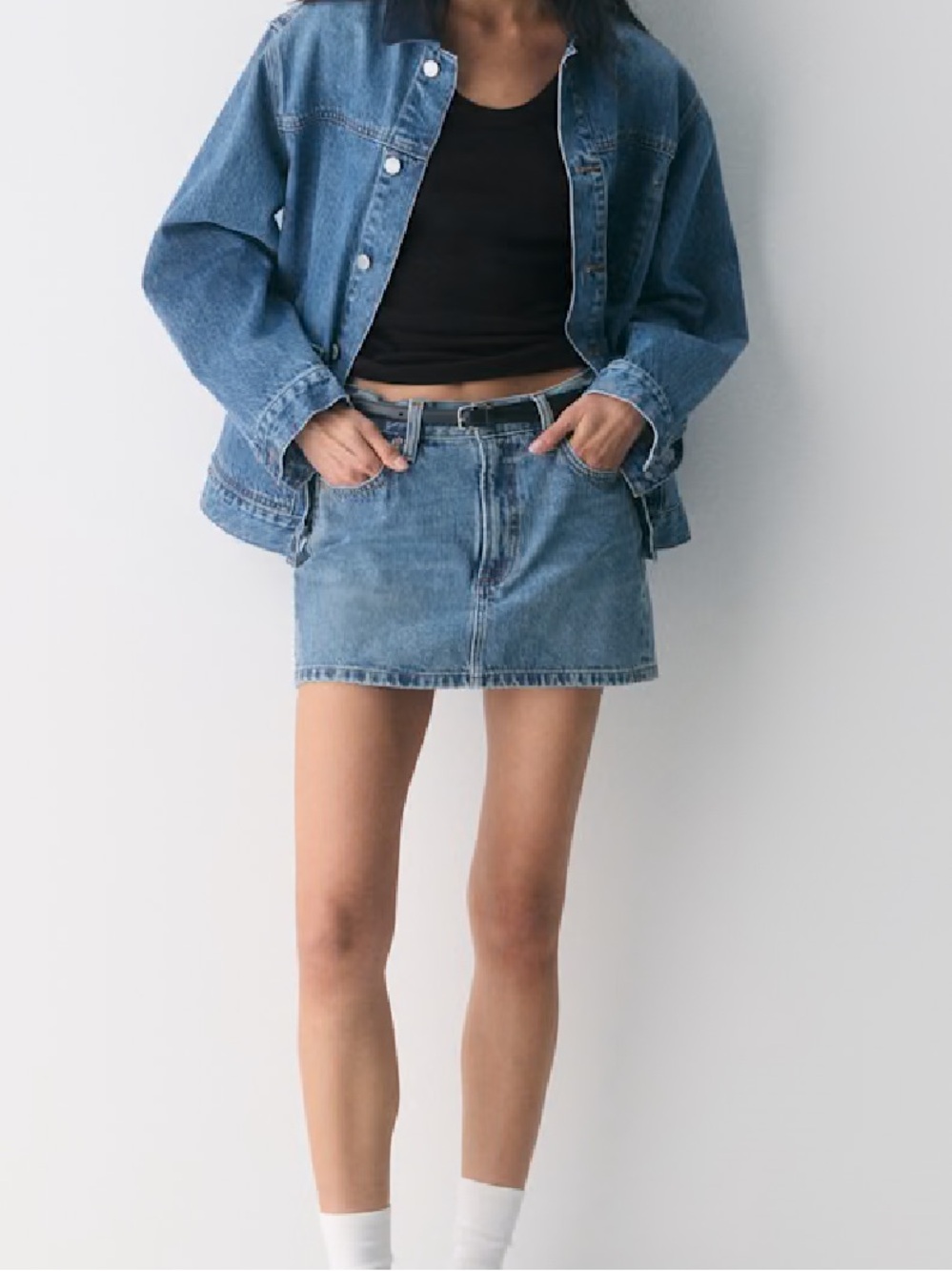 Target Universal Thread Light Blue Denim Skirt